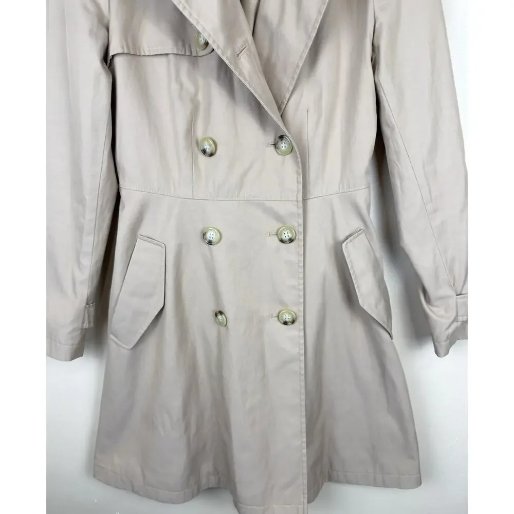 Lauren Ralph Lauren Trench Coat Women’s Size XXS Tan Double Breasted minimalist